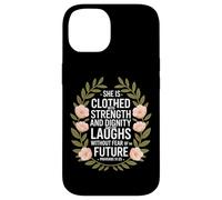 Elle Rit sans Crainte De l'avenir Chrétien Coque pour iPhone 14