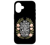 Elle Rit sans Crainte De l'avenir Chrétien Coque pour iPhone 16