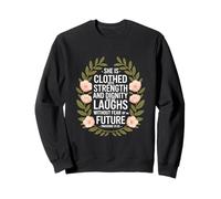 Elle Rit sans Crainte De l'avenir Chrétien Sweatshirt