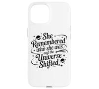 Elle s'est souvenue de Qui Elle était et l'univers a changé Coque pour iPhone 15
