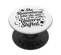 Elle s'est souvenue de Qui Elle était et l'univers a changé PopSockets PopGrip Adhésif