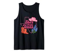 Elle Vient du Texas, Wildflower Bluebonnet Texas Love, Bottes Débardeur