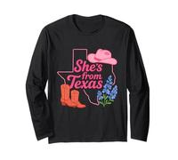 Elle Vient du Texas, Wildflower Bluebonnet Texas Love, Bottes Manche Longue