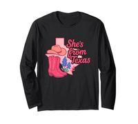 Elle Vient du Texas, Wildflower Bluebonnet Texas Love, Bottes Manche Longue