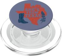 Elle Vient du Texas, Wildflower Bluebonnet Texas Love, Bottes PopSockets PopGrip pour MagSafe
