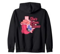 Elle Vient du Texas, Wildflower Bluebonnet Texas Love, Bottes Sweat à Capuche