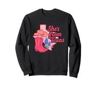 Elle Vient du Texas, Wildflower Bluebonnet Texas Love, Bottes Sweatshirt