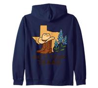 Elle Vient du Texas, Wildflower Bluebonnet Texas Love Sweat à Capuche