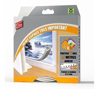 Ellen france calfeutrage - Joint souple d'etancheite en caoutchouc-espace tres important d+ - Long. m.7,5 - Coloris.Blanc -