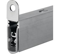 EllenMatic Soundproof Joint de porte, 1 pièce, longueur 833 mm, largeur 15 mm, aluminium noir argenté ELLEN
