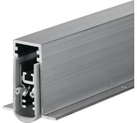 EllenMatic Soundproof Omega Joint de porte, 1 pièce, longueur 958 mm, largeur 15 mm, aluminium noir argenté