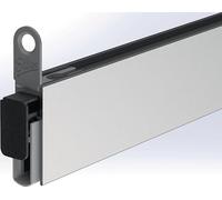 EllenMatic Soundproof Slim Joint de porte, en silicone, noir, argenté, longueur 958 mm, largeur 10 mm