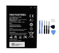 Ellenne Batterie compatible avec Huawei Ascend G750 Honor 3X HB476387RBC Haute capacité 3000 mAh avec kit de démontage inclus