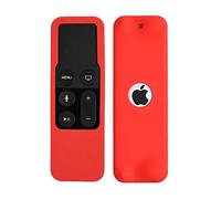 ELLENNE Coque en Silicone de Protection à télécommande Slim Compatible pour Apple TV 4ème Gen. (Rouge)