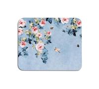 ELLENNE - Tapis de Souris 240x200mm | Surface en Lycra Ultra-Lisse | Confortable, Antidérapant et Lavable Tapis de Souris pour Bureau, Gaming et Ordinateur Portable (Code 13 - Fleurs et Papillons)