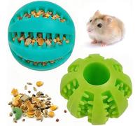 ELLENTAE Lot de 2 balles de recherche de nourriture pour hamster, petits animaux, distributeurs de friandises, labyrinthe intellectuel, casse-croûte, alimentation lente, convient pour hamsters