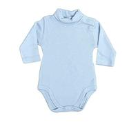 Ellepi Body à col roulé à manches longues en coton chaud nouveau-né fille bébé mois blanc crème rouge bleu gris noir bleu clair, bleu ciel, 6 mois
