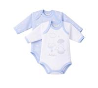 Ellepi Body À Manches Longues Chaud Coton Gazé Lourd Bébé Américain Bébé Enfant Mois Années Naissance Kit Accouchement Maman Bodini Hiver Mâle Femelle, Bleu ciel, 3 mois
