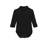 Ellepi Body de taille à manches longues chaud en coton pour nouveau-né, col roulé pour fille, enfant, mois, blanc, crème, rouge, bleu, gris, noir, bleu, Nero, 4 ans