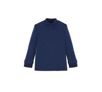 Ellepi Chemise de sous-vêtement Thermique pour Enfants à col Haut et à Manches Longues, Couleurs Unies, Bleu, 6 Ans