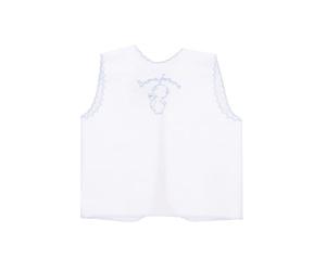 Ellepi Chemises de la Fortune Naissance Bébé Soie ou Coton, Blanc/Ciel, taglia unica