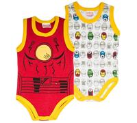 Ellepi Set di 2 Body Senza Maniche Iron Man Avengers Rosso
