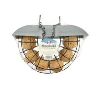 Elles Lot de 6 boules de graisse dans un distributeur en croissant de lune - 690 g - Design résistant aux intempéries - Pour une alimentation riche en énergie - Boulettes 100 % naturelles