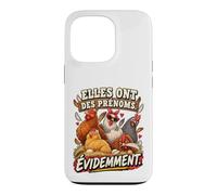 Elles Ont des Prénoms Évidemment Humour Poules Coque pour iPhone 13 Pro
