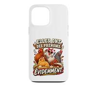 Elles Ont des Prénoms Évidemment Humour Poules Coque pour iPhone 13 Pro Max