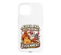 Elles Ont des Prénoms Évidemment Humour Poules Coque pour iPhone 15
