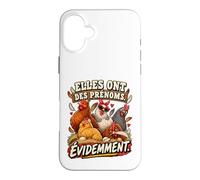 Elles Ont des Prénoms Évidemment Humour Poules Coque pour iPhone 16 Plus