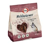 Elles vers de Farine séchés 125 g I Délicatesse protéinée pour Oiseaux Sauvages | 100% Naturel | Idéal pour l'alimentation Toute l'année | Riche en énergie et sans coquilles