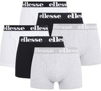 Ellesse Boxer Homme HALI, Lot de 6 - Fashion Trunks, Logo, Coton Stretch Noir/Gris/Blanc 2XL