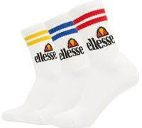 ellesse Chaussettes de sport unie PULLO, 3 paires - chaussettes de tennis, chaussettes d'équipe, logo blanc/couleur 43-46,5