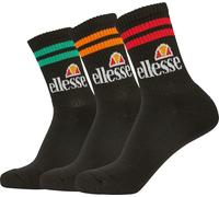 ellesse Chaussettes de sport unie PULLO, 3 paires - chaussettes de tennis, chaussettes d'équipe, logo noir/couleur 40-43