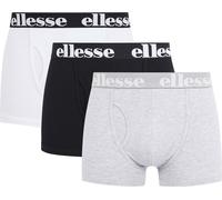 ellesse Hommes Boxer HALI, Lot de 3 - Fashion Trunks, Logo, Coton Stretch Noir/Gris/Blanc 2XL