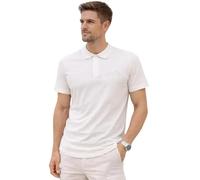 Ellesse Leonardo Polo Homme à manches courtes avec logo brodé - Placket 3 boutons - Style décontracté - Coupe Reg, Blanc, XL