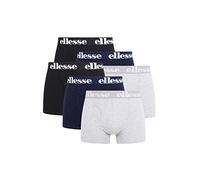 ellesse Lot de 6 Boxers Tendance pour Homme - Couleur : Noir/Gris/Bleu Marine - Taille XXL