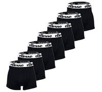 Ellesse Lot de 7 Boxers Yema pour Homme - avec Logo - sans Poche - en Coton Stretch, Noir/Blanc., L