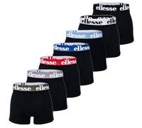 Ellesse Lot de 7 Boxers Yema pour Homme - avec Logo - sans Poche - en Coton Stretch, Noir/Multi3, S