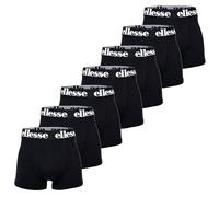 Ellesse Lot de 7 Boxers Yema pour Homme - avec Logo - sans Poche - en Coton Stretch, Noir, S