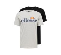 ELLESSE T-Shirt 'Prado' bleu marine / gris chiné / orange / noir, Taille M