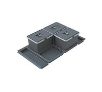 Elletipi Metropolis PTC22 10050 7F C97 PPV Poubelle différenciée par tiroir, Gris, 91 x 46 x 22 cm