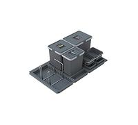 ELLETIPI Metropolis ptc28 09050 3 F C10 PPV Poubelle de tri sélectif de tiroir, Gris, 81 x 46 x 28 cm