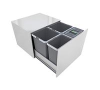 Elletipi PA2 INL424348A Poubelle différenciée extractible en Acier Inoxydable pour Base