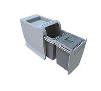 ELLETIPI PTA 3045B Poubelle de tri sélectif extractible pour Base