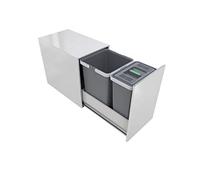 ELLETIPI Street 2.0 PA2 INL424326A Poubelle de tri sélectif extractible, Inoxydable, pour Base, Acier, 26 x 43 x 40 cm