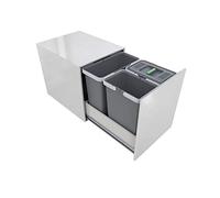 ELLETIPI Street 2.0 PA2 inl424333 a Poubelle de tri sélectif extractible Inoxydable pour Base, Acier, 33 x 43 x 40 cm