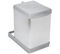 Elletipi Tower PAL609/1ALL.Poubelle tri sélectif extractible avec Ouverture Automatique pour Base, Plastique et Aluminium, Gris, 25 x 41 x 39,5 cm