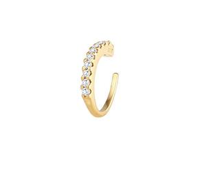 Elli 0305851019 Boucles d'oreilles simples avec cristaux de zirconium Doré Taille unique